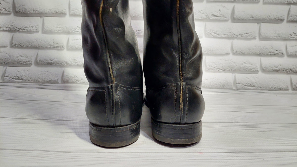 Vintage Soviet chrome-plated officer boots, size 41