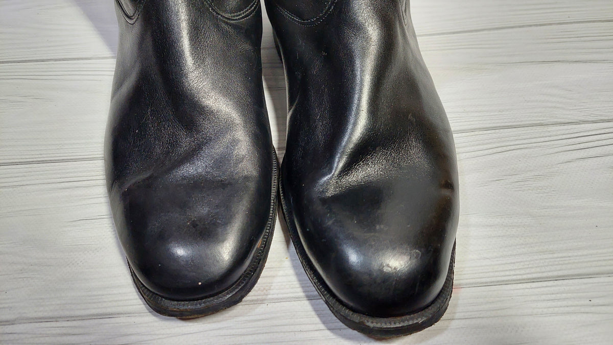 Vintage Soviet chrome-plated officer boots, size 41