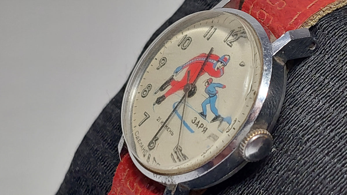 Soviet vintage children's watches Mechanical watches ZARYA skaters Mechanical watches of the USSR.
