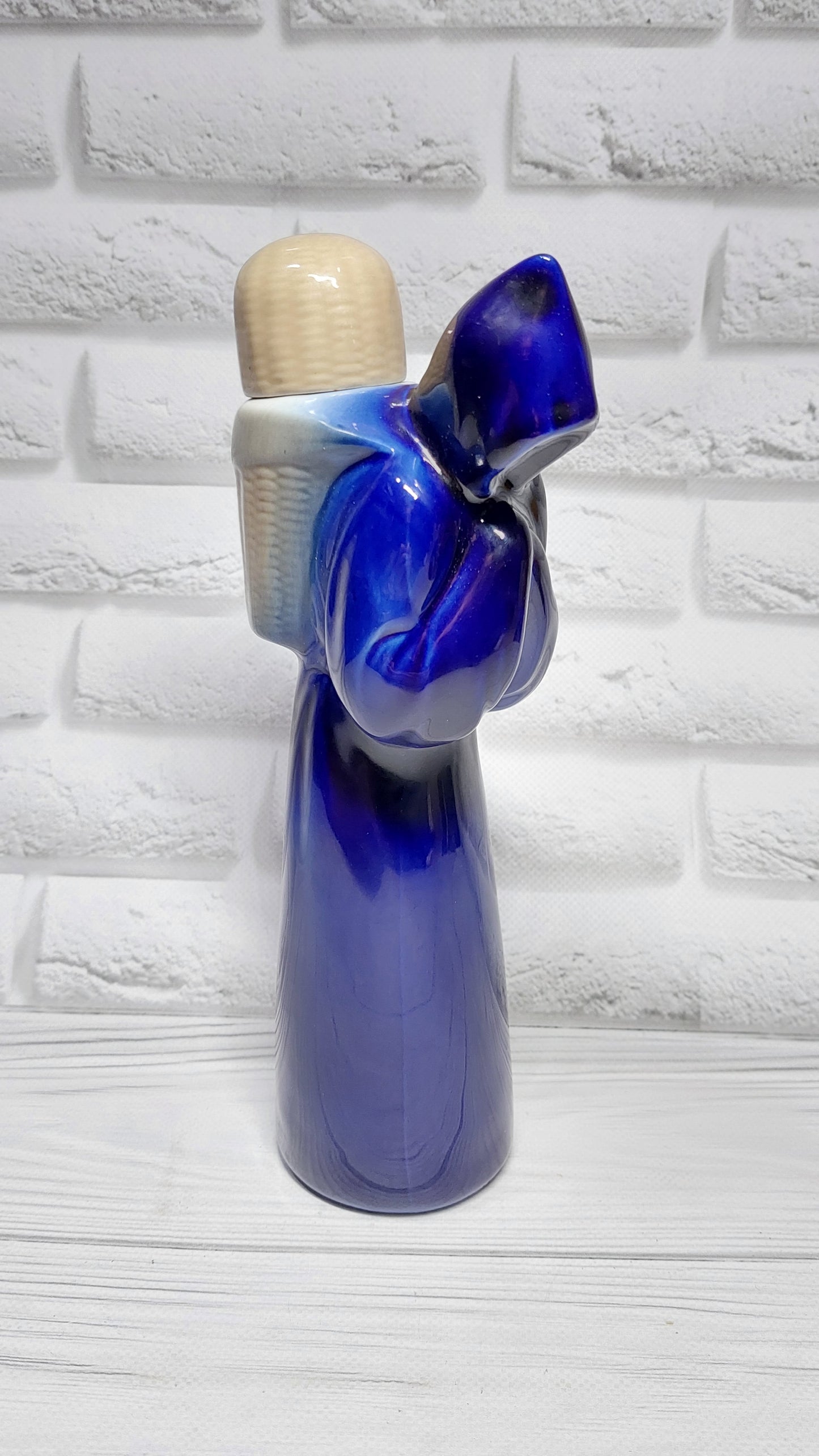 Decanter-bottle porcelain MONK cobalt USSR.