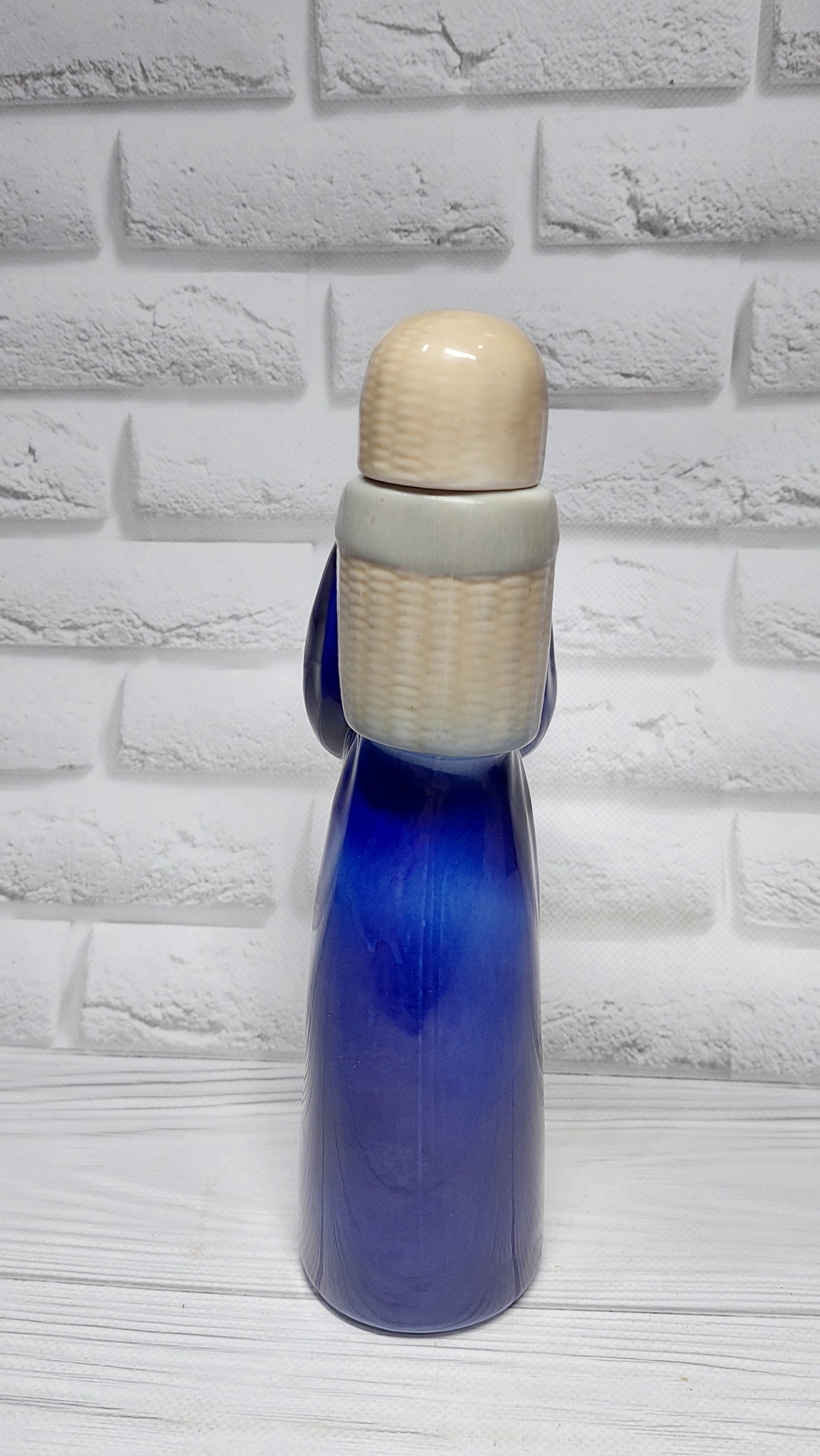 Decanter-bottle porcelain MONK cobalt USSR.