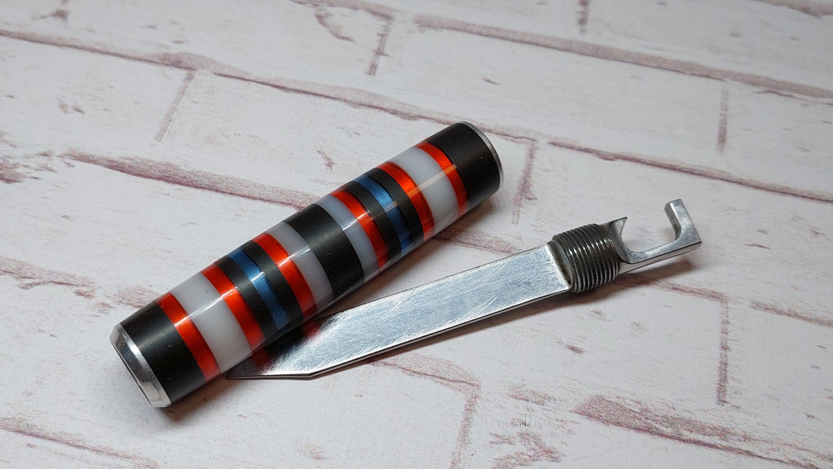 Soviet vintage bottle opener handmade knife "Barrel", Soviet pocket folding knife, knife, bottle opener, handmade knife