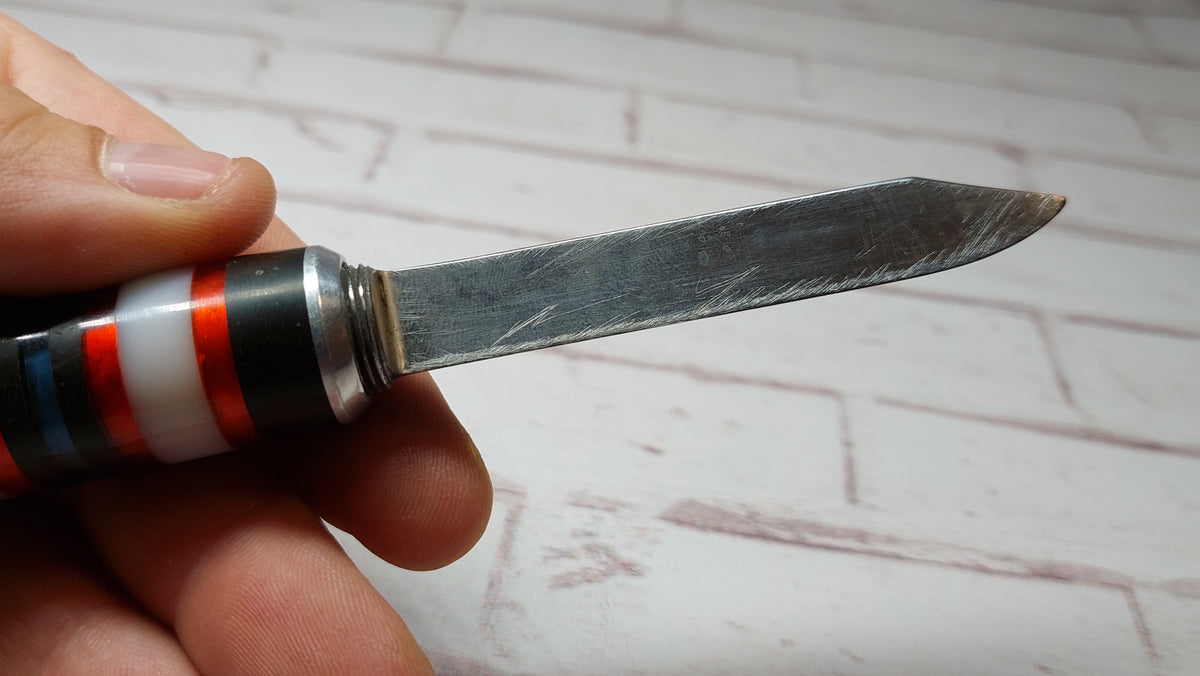 Soviet vintage bottle opener handmade knife "Barrel", Soviet pocket folding knife, knife, bottle opener, handmade knife