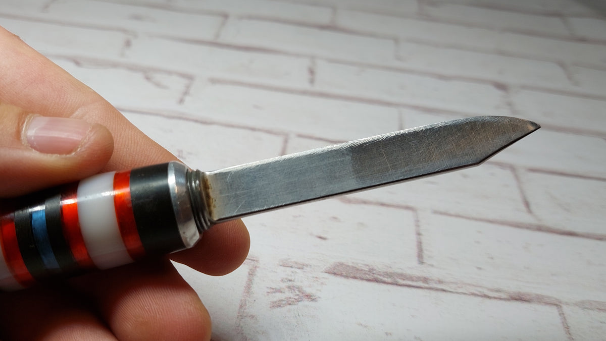 Soviet vintage bottle opener handmade knife "Barrel", Soviet pocket folding knife, knife, bottle opener, handmade knife