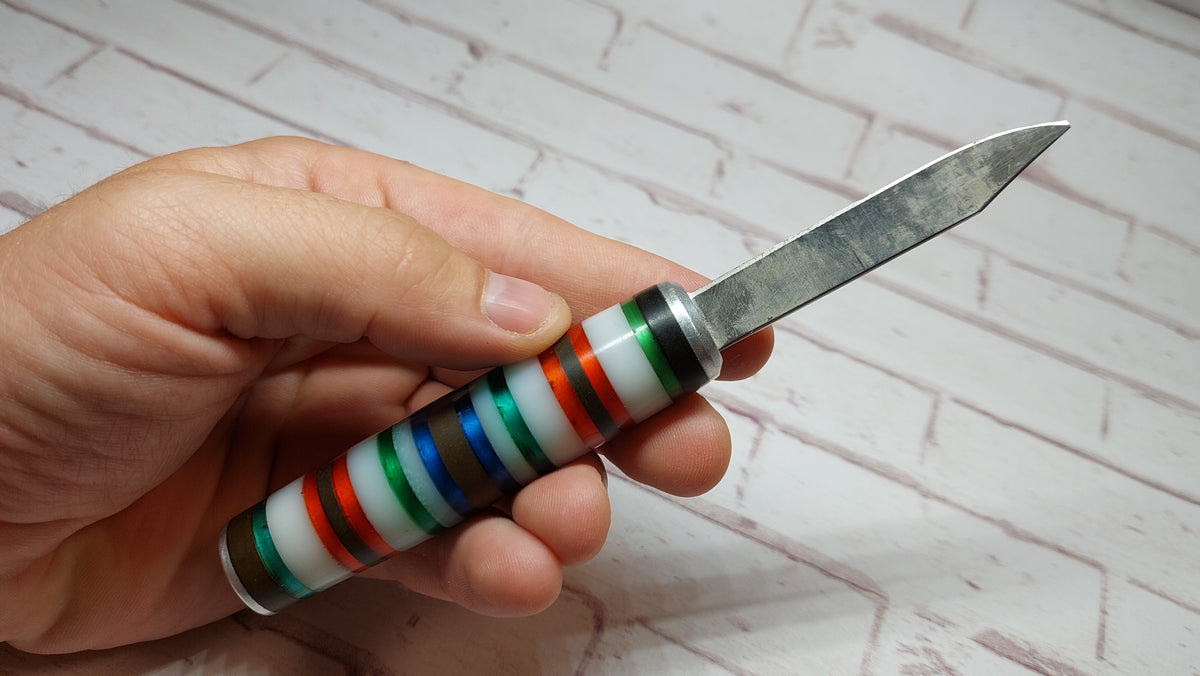 Soviet vintage bottle opener handmade knife "Barrel", Soviet pocket folding knife, knife, bottle opener, handmade knife