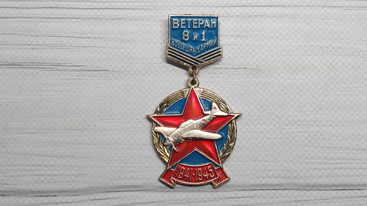 Star sign, aircraft (veteran of the 8th and 1st air armies of the USSR 1941-1945)