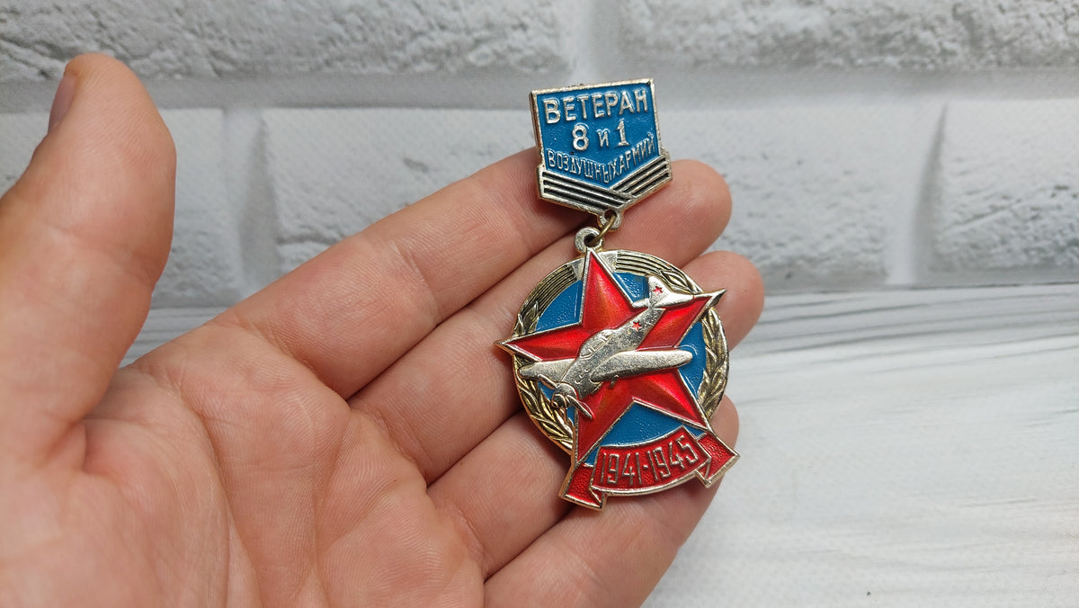 Star sign, aircraft (veteran of the 8th and 1st air armies of the USSR 1941-1945)