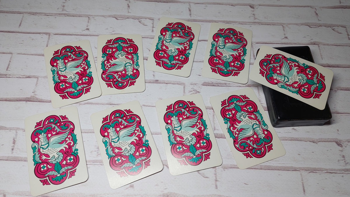 Vintage deck of playing cards with case 36 pcs.