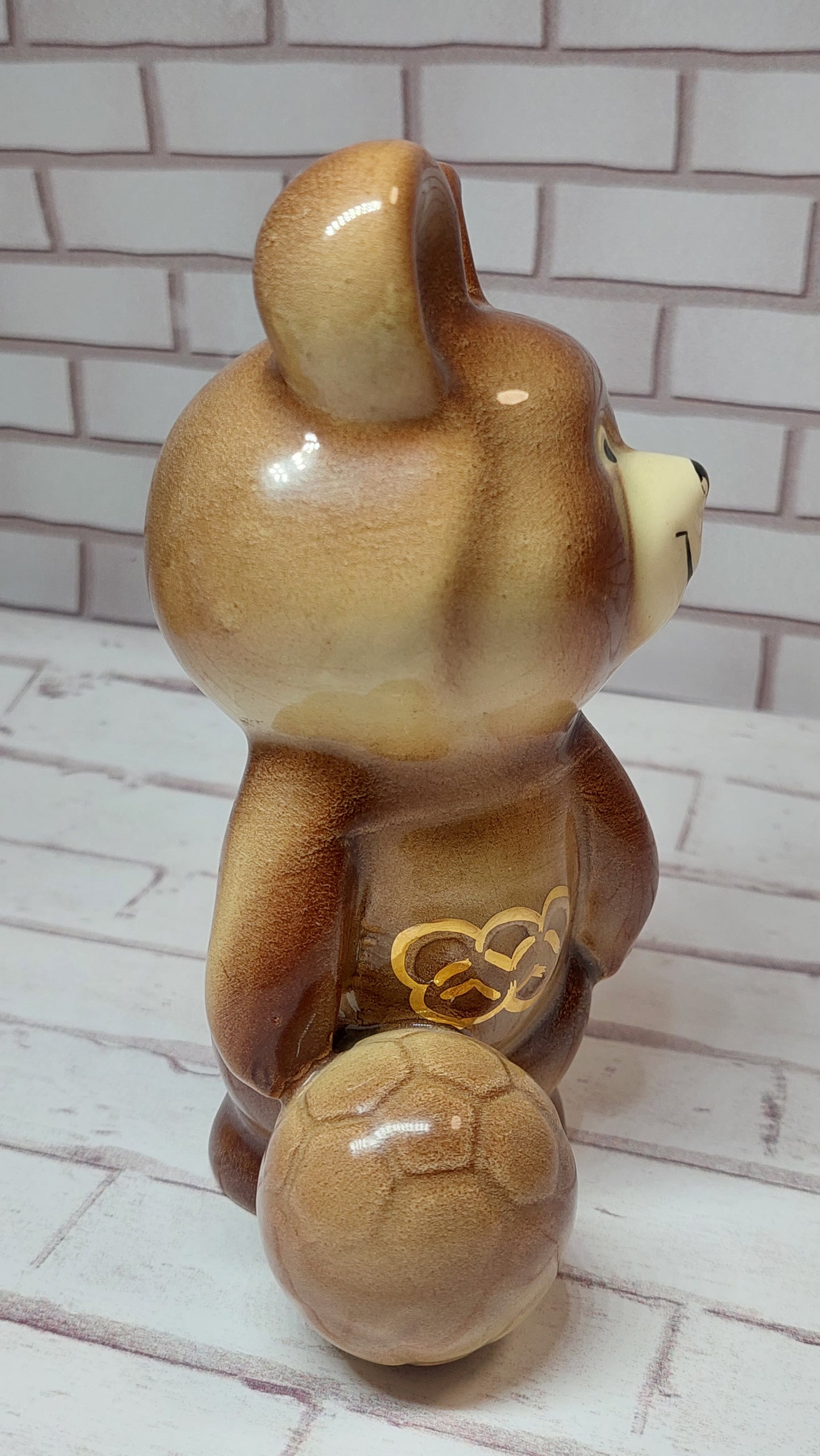 Olympic football bear Olympics 1980 USSR symbol of the Olympics 80