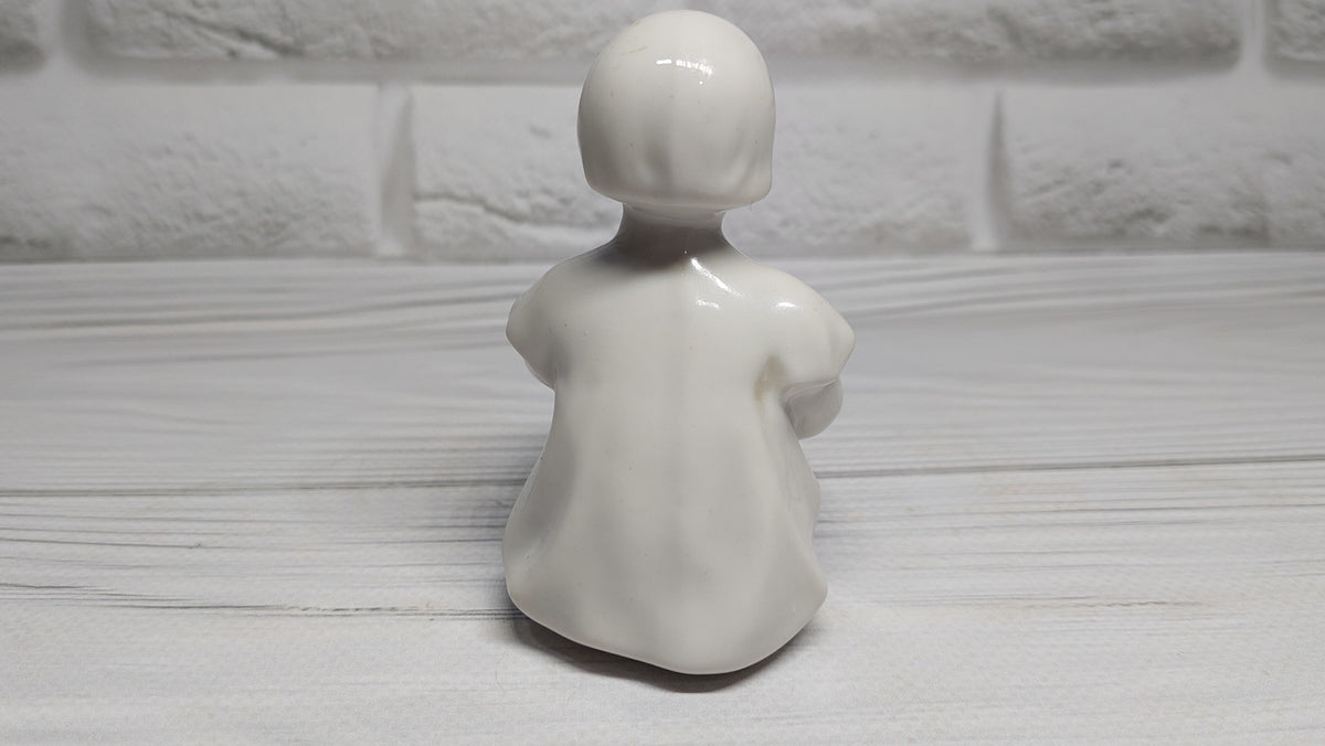 Porcelain figurine of a girl with a ball Antique porcelain figurine children's  porcelain Gorodnitsa Collectible figurine