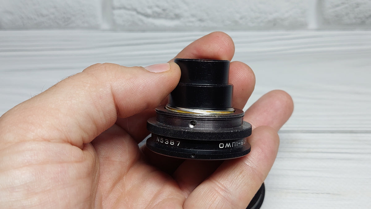 RARE Sharp OMP 1-60-1 60mm f/4.5 USSR Micro Macro 14.8x lens M39 BeLOMO