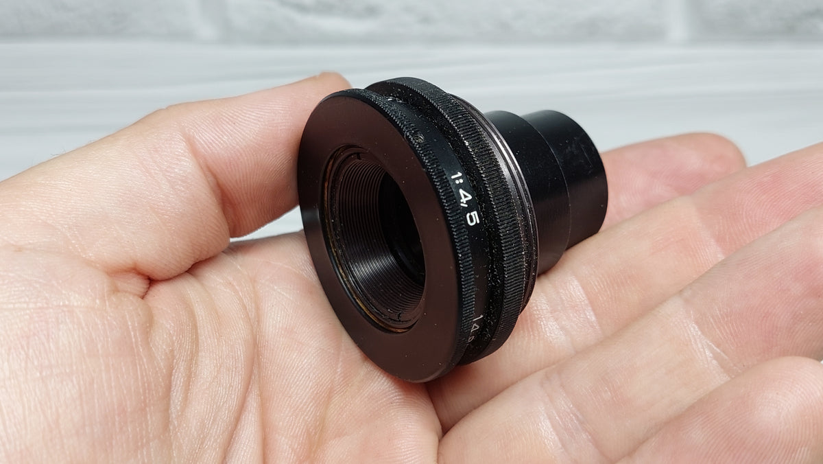 RARE Sharp OMP 1-60-1 60mm f/4.5 USSR Micro Macro 14.8x lens M39 BeLOMO
