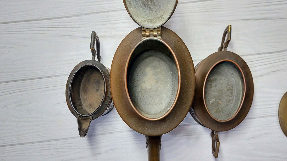 antique copper tea set.