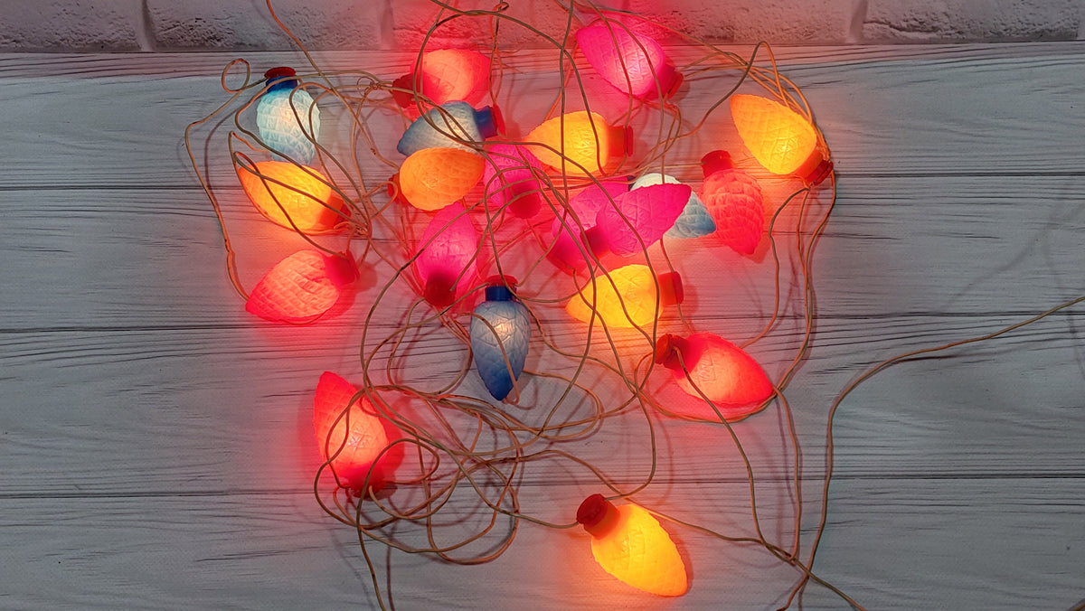 110V or 220V. For USA or EU Very Rare Christmas Soviet Garland USSR Christmas Decorations Electric Garlands Pine Cones Soviet Christmas