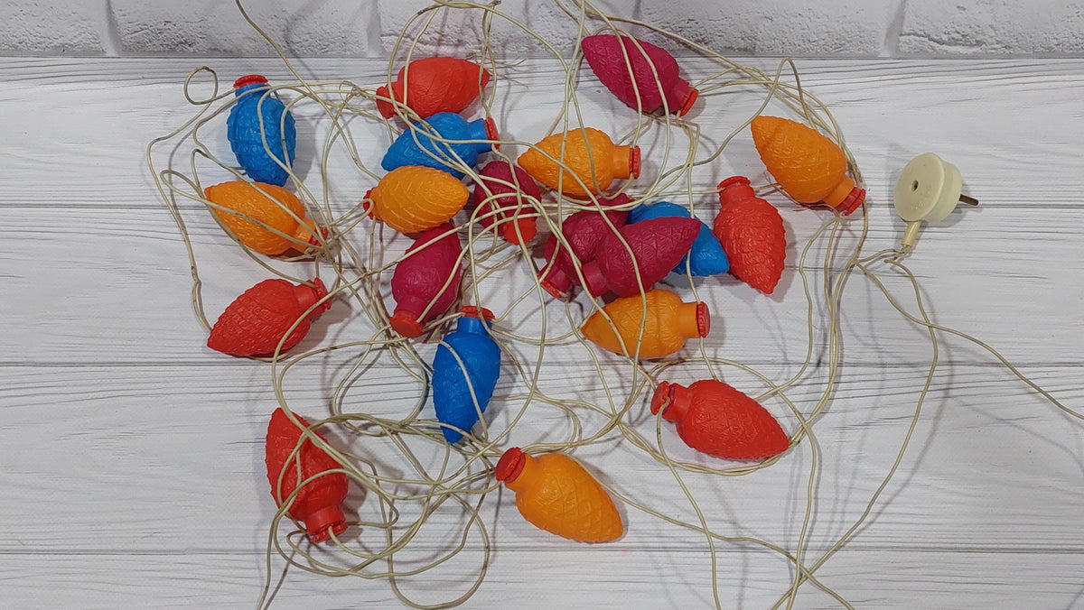 110V or 220V. For USA or EU Very Rare Christmas Soviet Garland USSR Christmas Decorations Electric Garlands Pine Cones Soviet Christmas