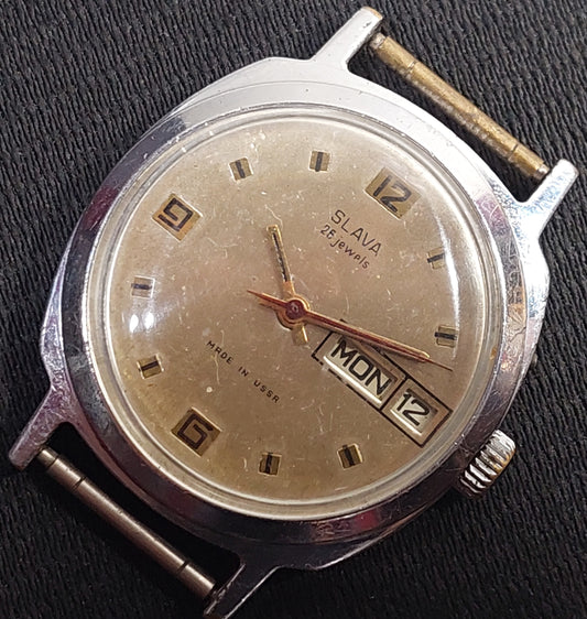 Soviet vintage watch "SLAVA" Mechanical watch, Mechanical watch USSR.