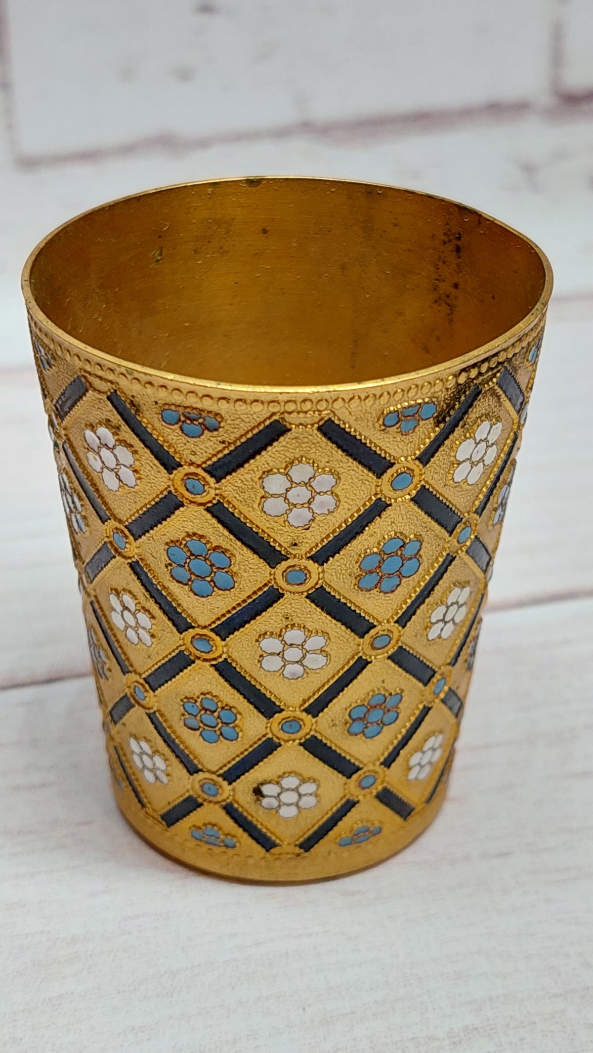 Gorgeous beautiful Two glasses gilded in enamel Made in USSR