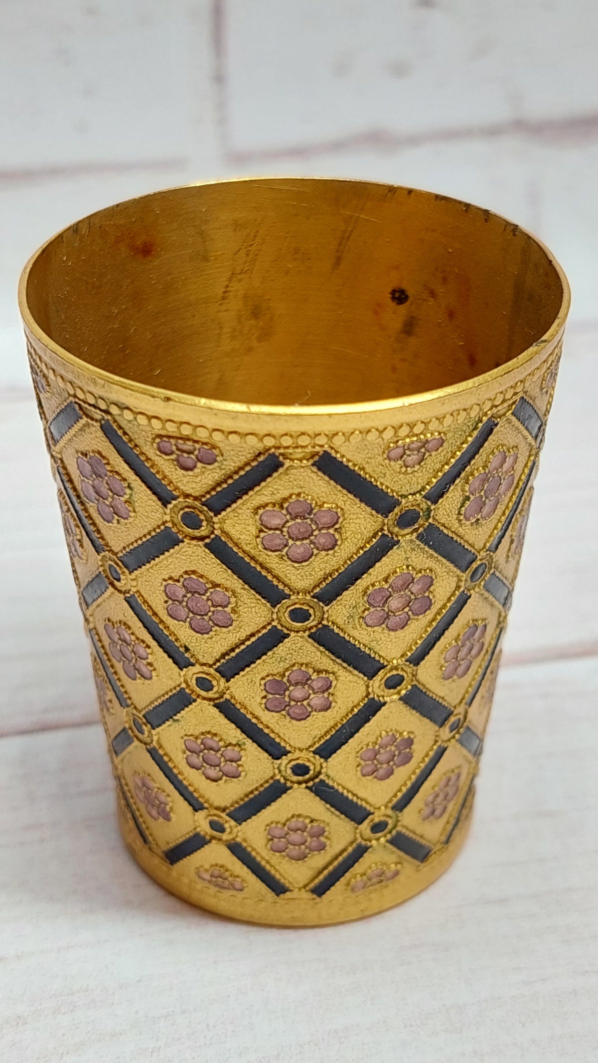 Gorgeous beautiful Two glasses gilded in enamel Made in USSR