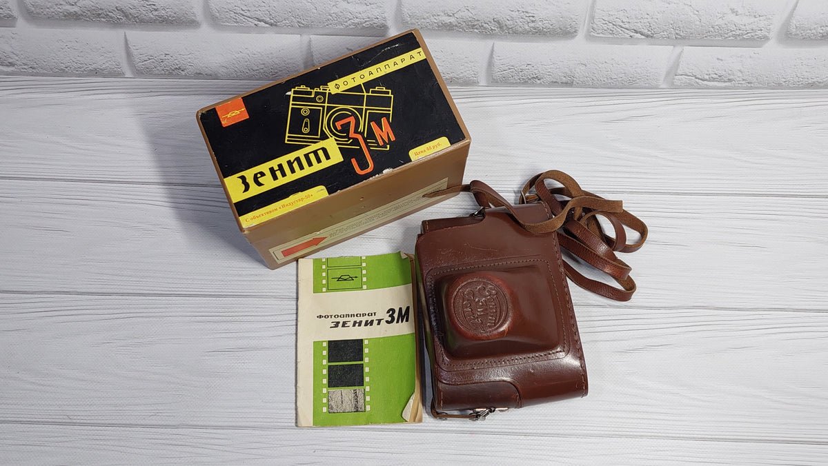Zenit 3M Vintage 35mm Film Camera with SLR Lens Industar-50 3.5/50 USSR Soviet