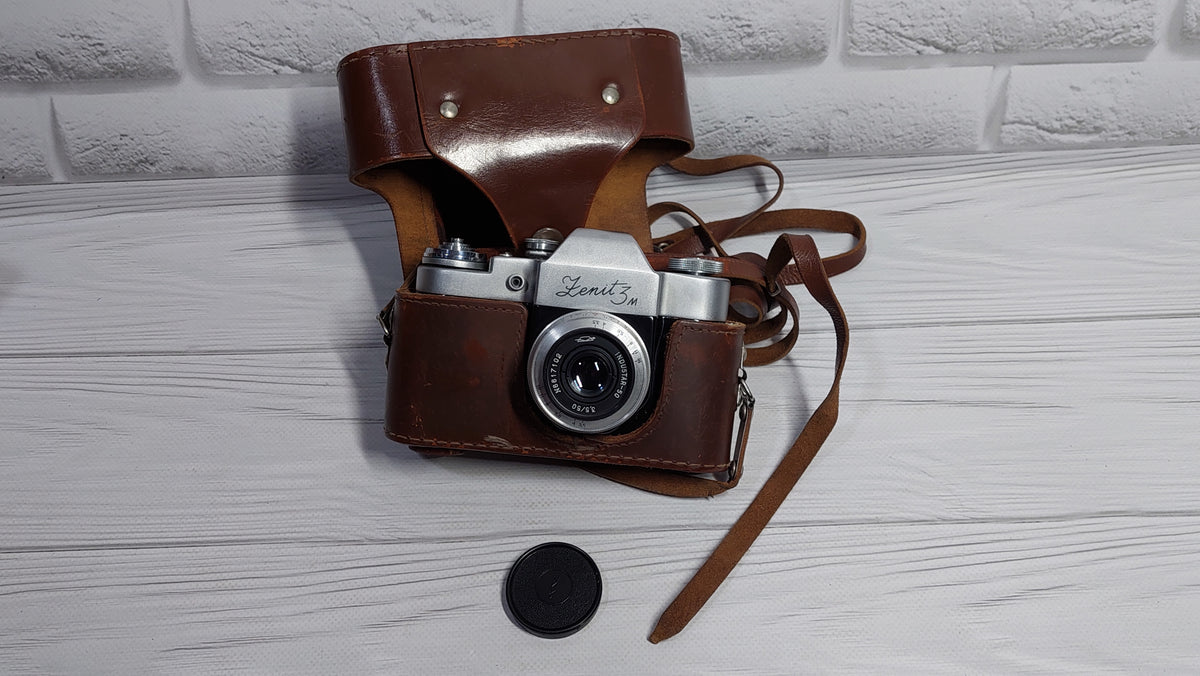 Zenit 3M Vintage 35mm Film Camera with SLR Lens Industar-50 3.5/50 USSR Soviet