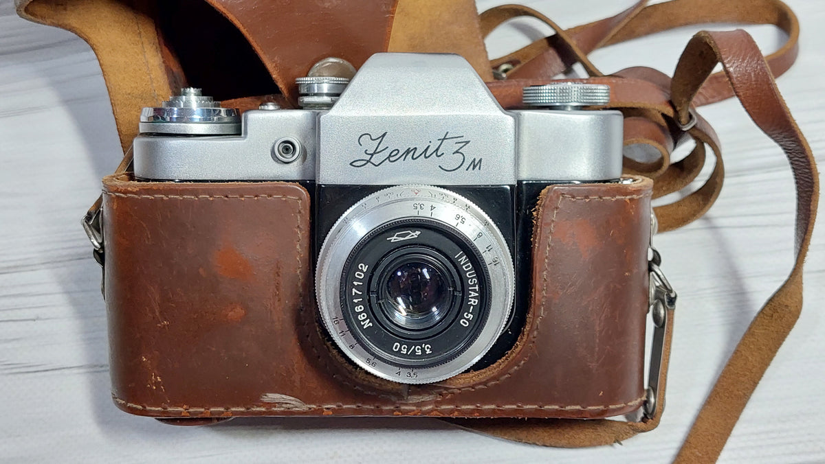 Zenit 3M Vintage 35mm Film Camera with SLR Lens Industar-50 3.5/50 USSR Soviet
