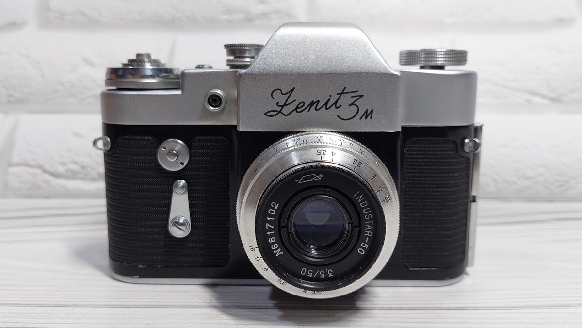 Zenit 3M Vintage 35mm Film Camera with SLR Lens Industar-50 3.5/50 USSR Soviet