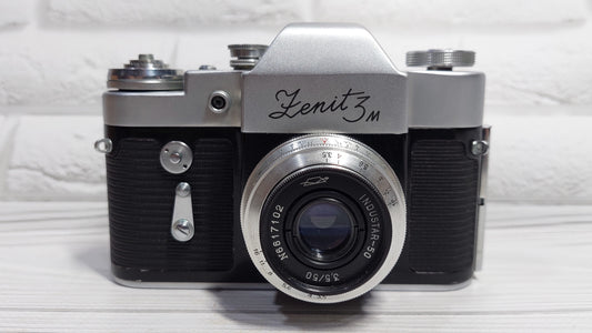 Zenit 3M Vintage 35mm Film Camera with SLR Lens Industar-50 3.5/50 USSR Soviet