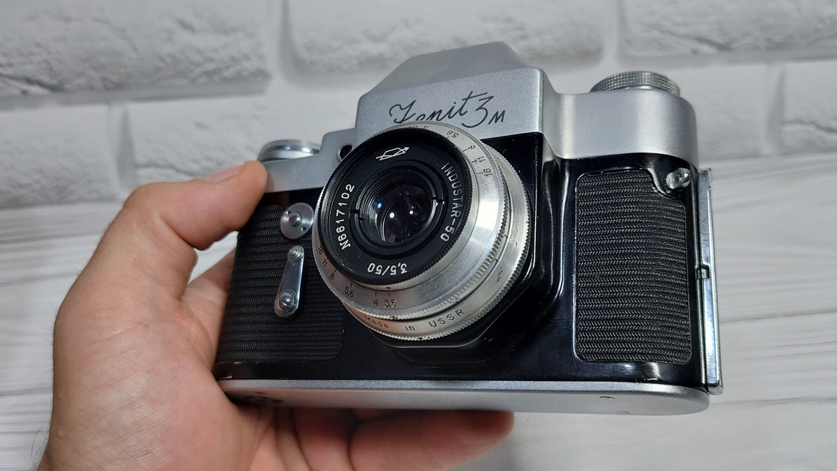 Zenit 3M Vintage 35mm Film Camera with SLR Lens Industar-50 3.5/50 USSR Soviet