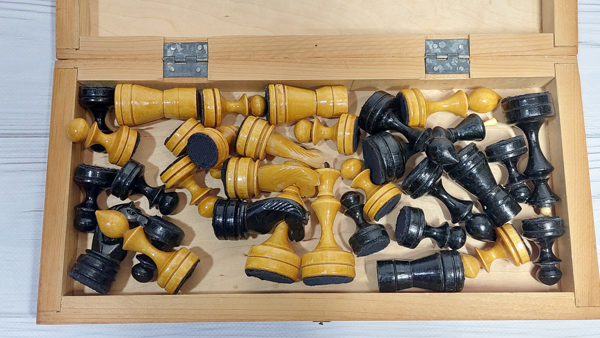 Beautiful Soviet wooden chess. A great gift for chess lovers!