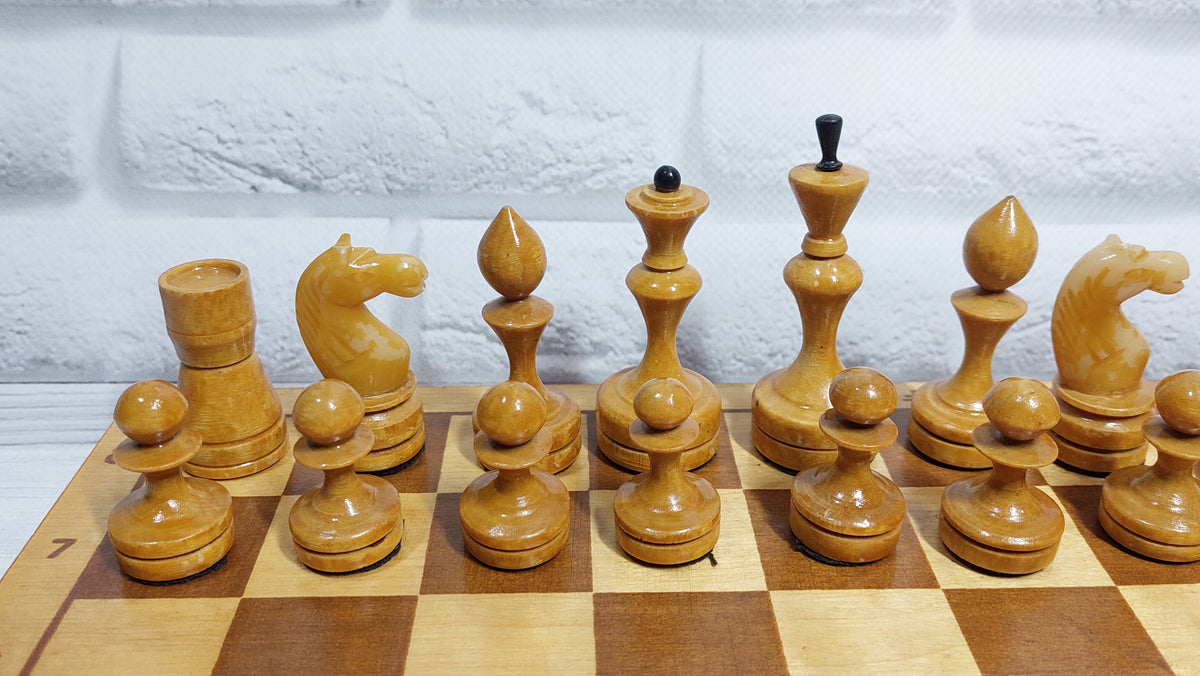 Beautiful Soviet wooden chess. A great gift for chess lovers!
