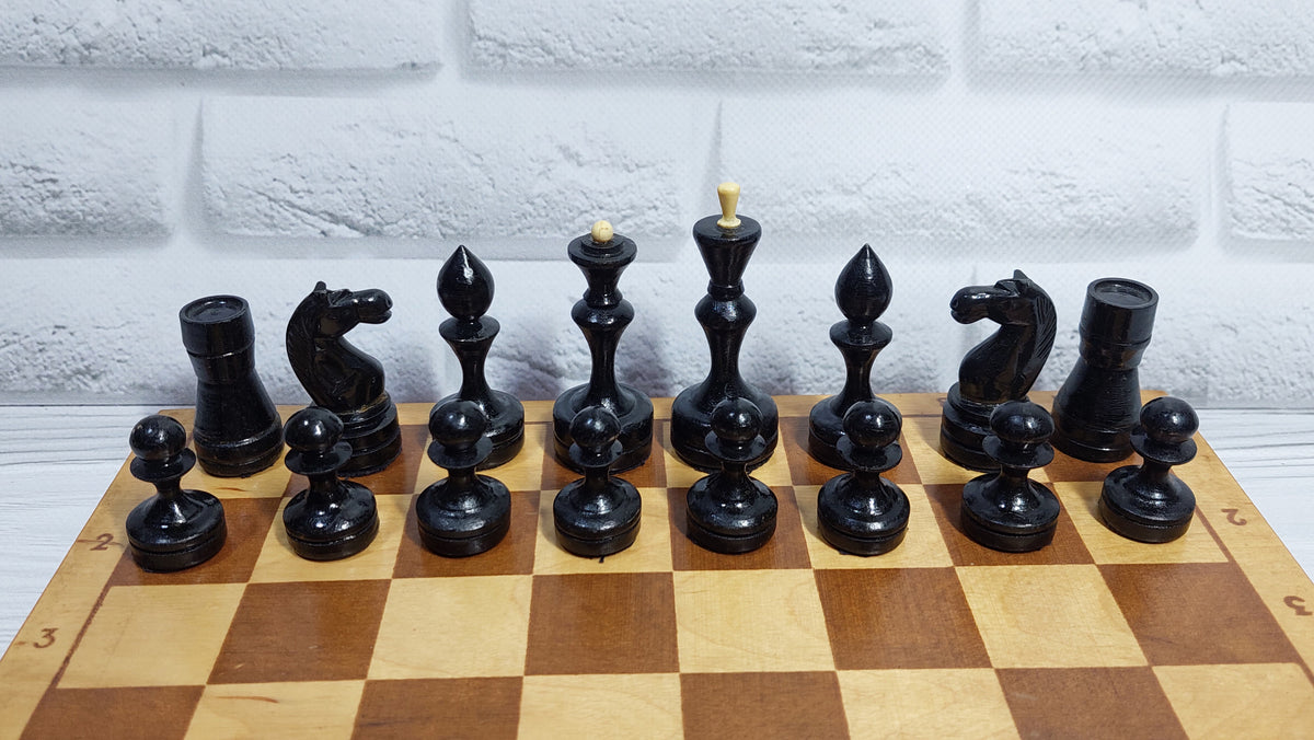 Beautiful Soviet wooden chess. A great gift for chess lovers!