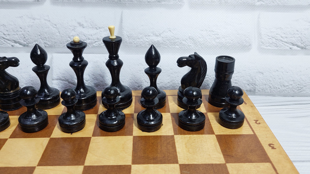 Beautiful Soviet wooden chess. A great gift for chess lovers!