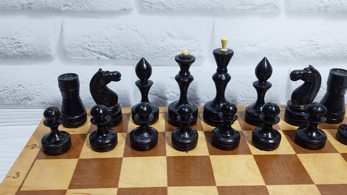 Beautiful Soviet wooden chess. A great gift for chess lovers!