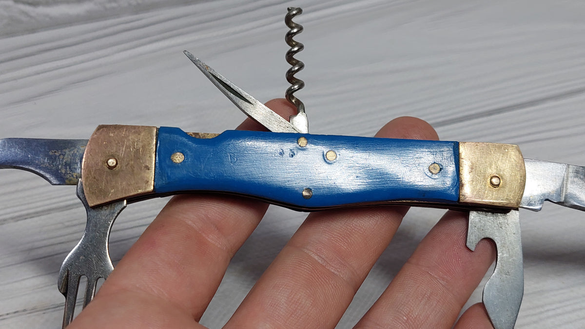Multitool opener soviet knife Metalist Kharkov folding knife opener made in the USSR.