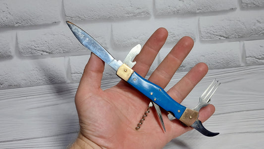 Multitool opener soviet knife Metalist Kharkov folding knife opener made in the USSR.