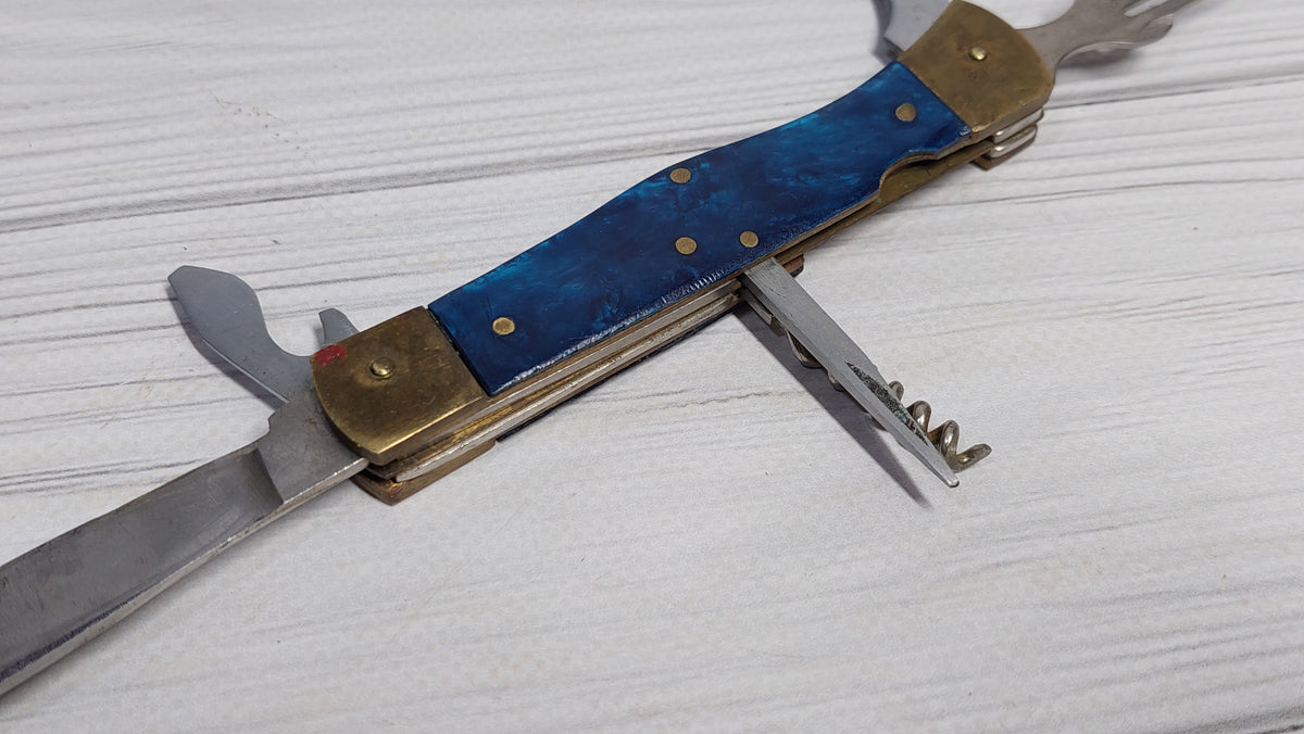 Multitool opener soviet knife Metalist Kharkov folding knife opener made in the USSR.