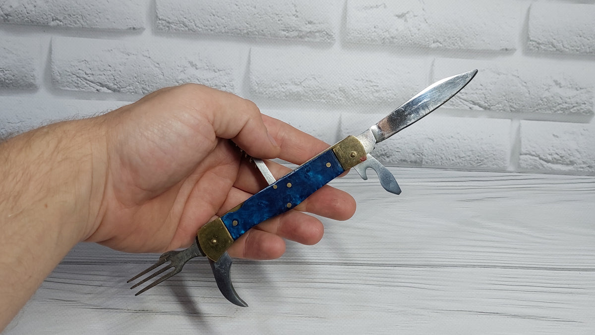 Multitool opener soviet knife Metalist Kharkov folding knife opener made in the USSR.