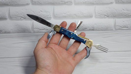 Multitool opener soviet knife Metalist Kharkov folding knife opener made in the USSR.