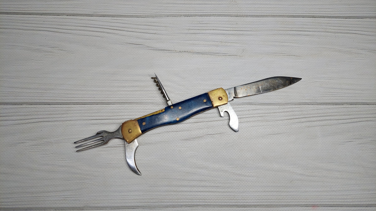 Multitool opener soviet knife Metalist Kharkov folding knife opener made in the USSR.