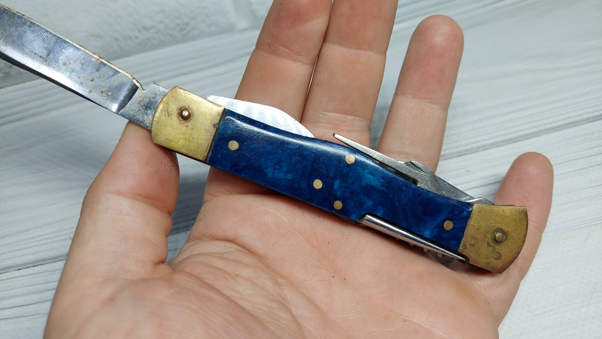 Multitool opener soviet knife Metalist Kharkov folding knife opener made in the USSR.