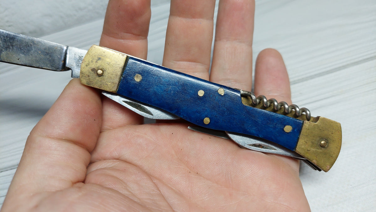 Multitool opener soviet knife Metalist Kharkov folding knife opener made in the USSR.