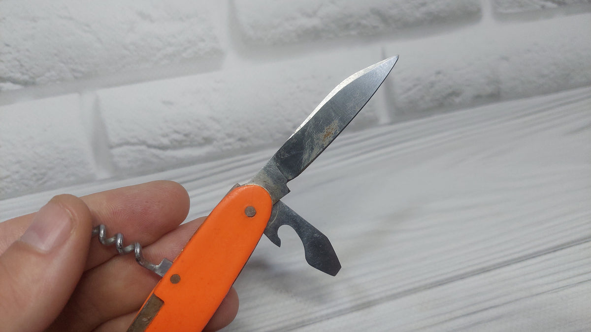 Multitool opener soviet knife Metalist Kharkov folding knife opener made in the USSR.