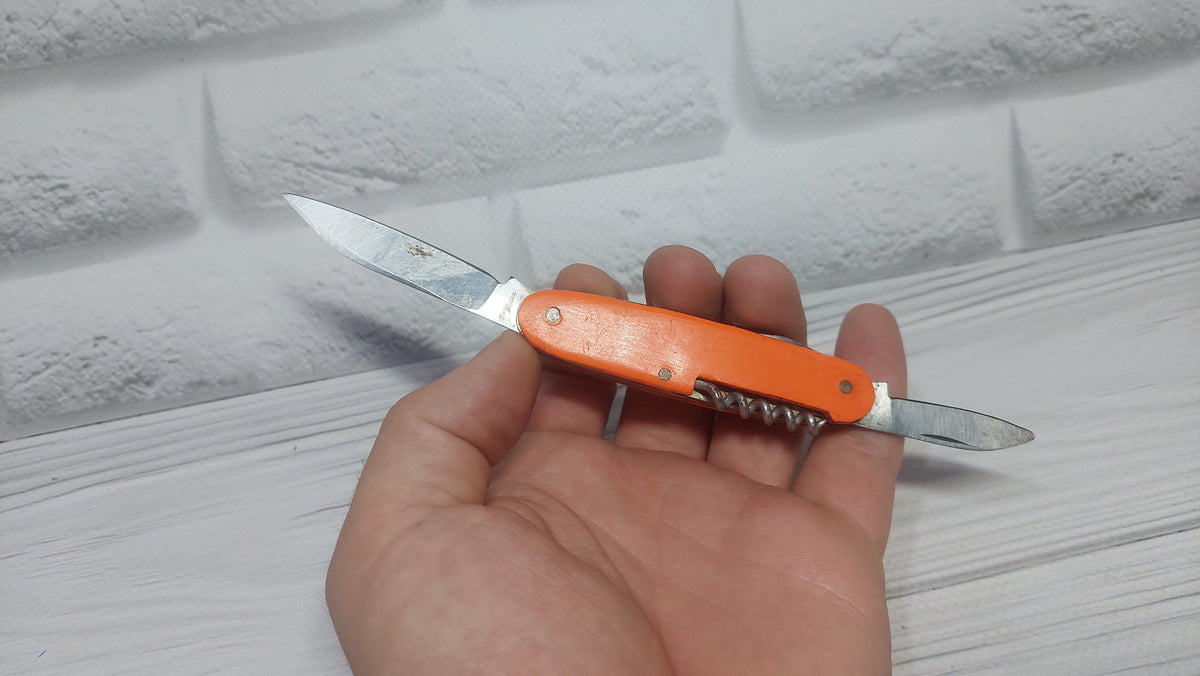 Multitool opener soviet knife Metalist Kharkov folding knife opener made in the USSR.
