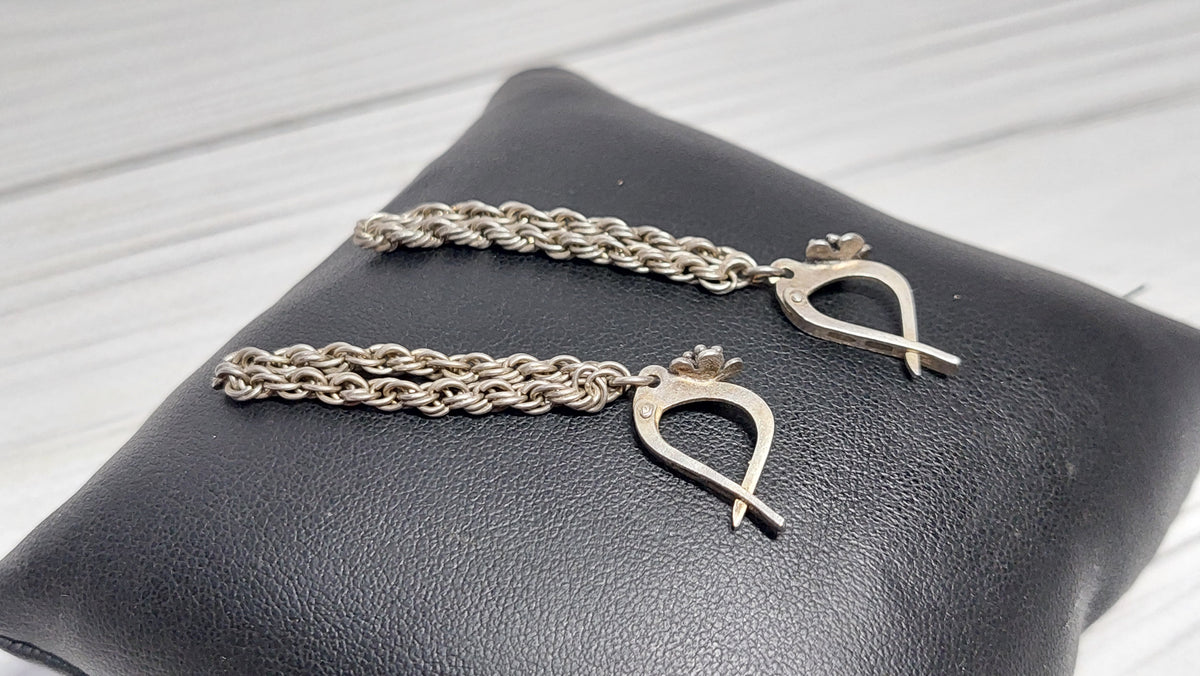 Silver Soviet earrings star 925 assay value.