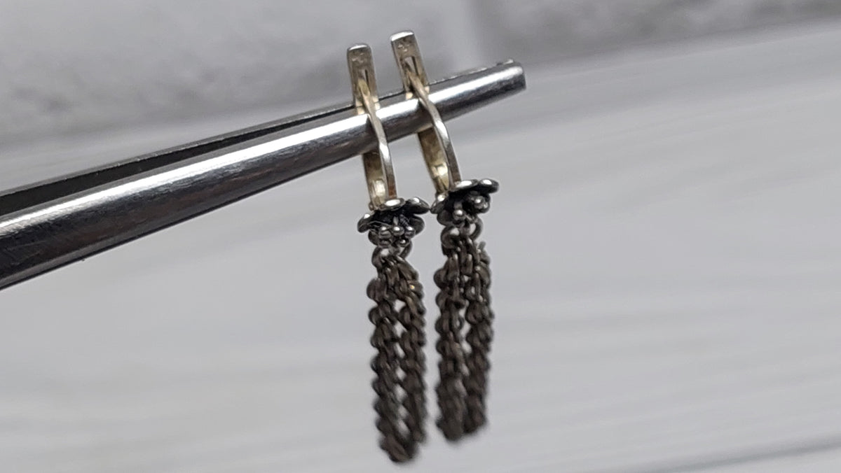 Silver Soviet earrings star 925 assay value.