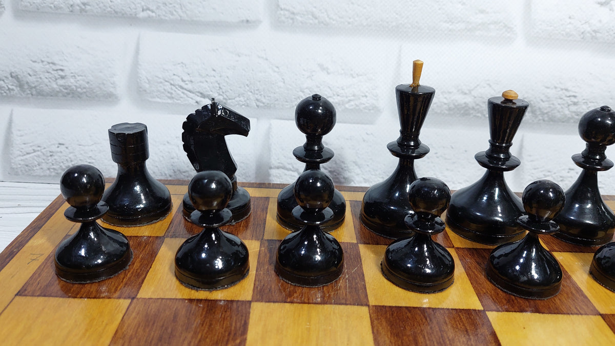 Soviet chess Valdai. Chess pieces in very good condition. Excellent gift for men, chess lovers and collectors!