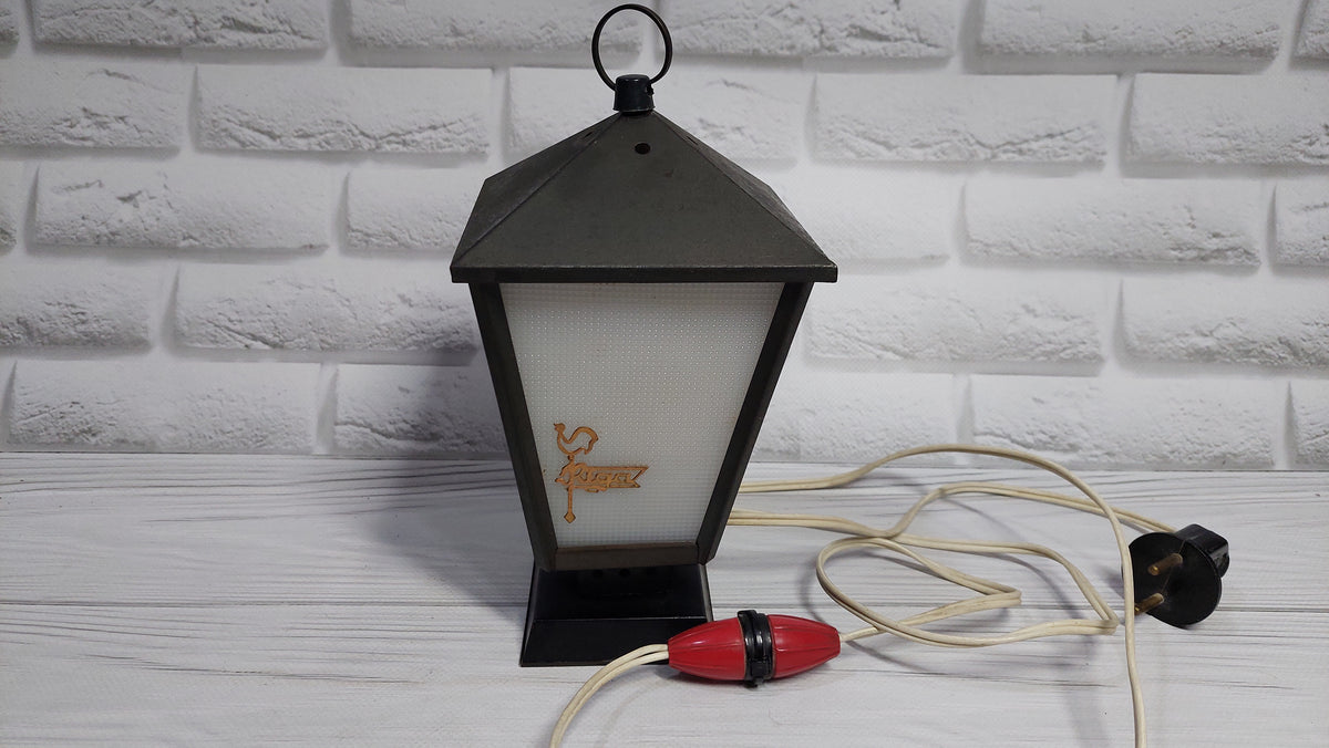 Vintage Soviet table lamp night light bedside retro electric lamp WORK Riga Soviet era 60s
