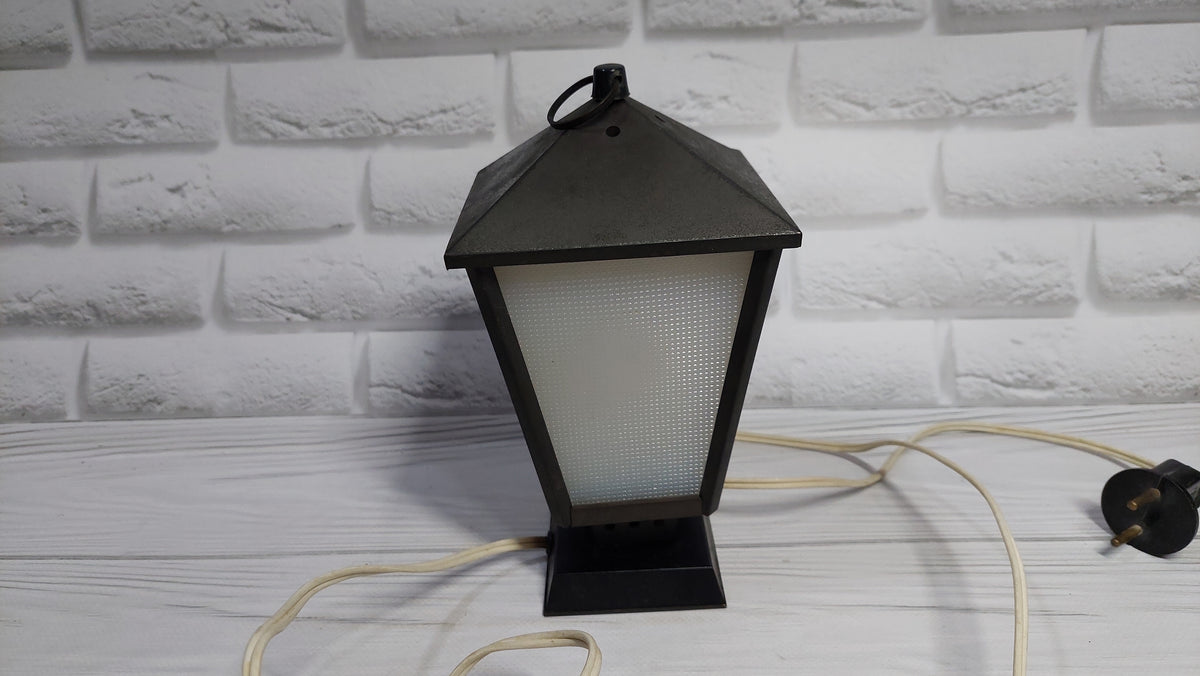 Vintage Soviet table lamp night light bedside retro electric lamp WORK Riga Soviet era 60s