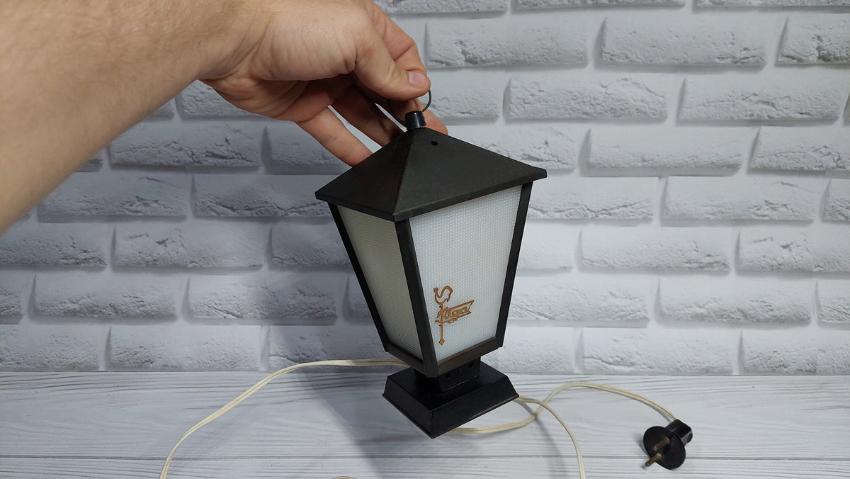 Vintage Soviet table lamp night light bedside retro electric lamp WORK Riga Soviet era 60s