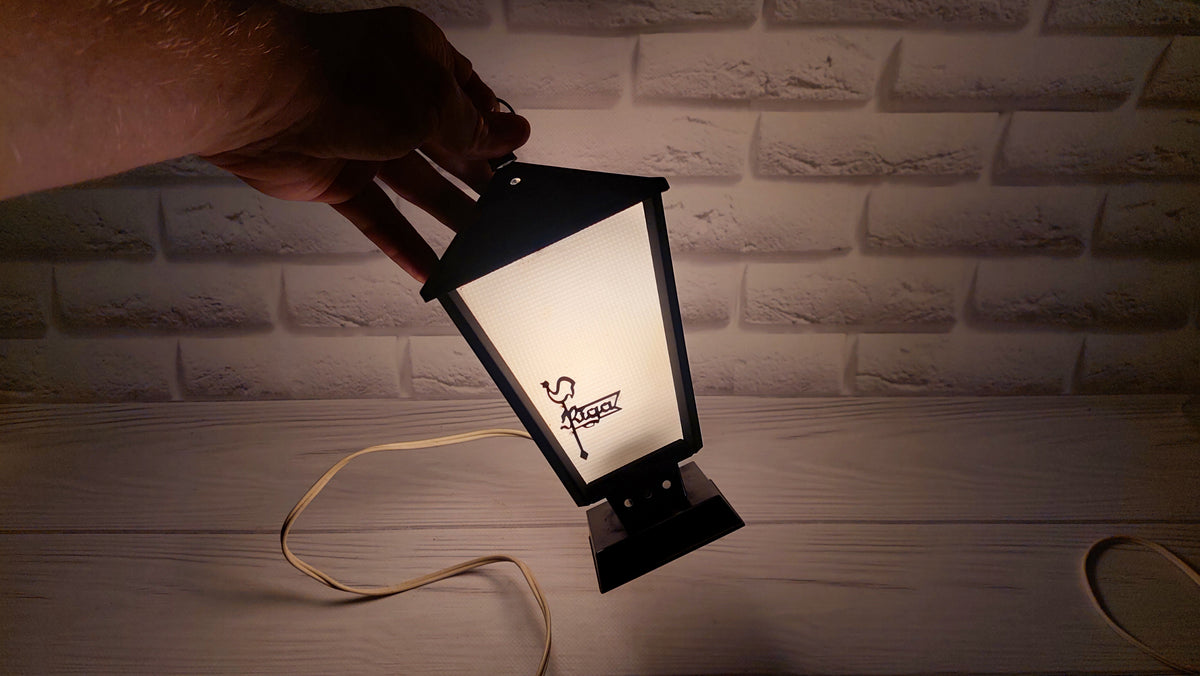 Vintage Soviet table lamp night light bedside retro electric lamp WORK Riga Soviet era 60s